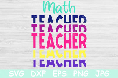 Echo Math Teacher Svg, Teacher Appreciation Svg Files for Cricut, Stacked Math Teacher Shirt Cut File School Svg, Teacher Mug Svg Designs. SVG TiffsCraftyCreations 