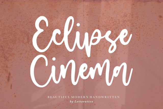 Eclipse Cinema Beautiful Modern Handwritten Font Font Letterative 