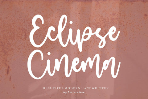 Eclipse Cinema Beautiful Modern Handwritten Font Font Letterative 