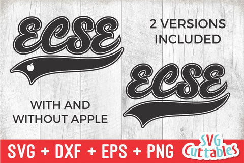 ECSE svg - Cut File - Occupation - Swoosh - svg - dxf - eps - png - Special Education - Cut File - Silhouette - Cricut - Digital Download SVG Svg Cuttables 