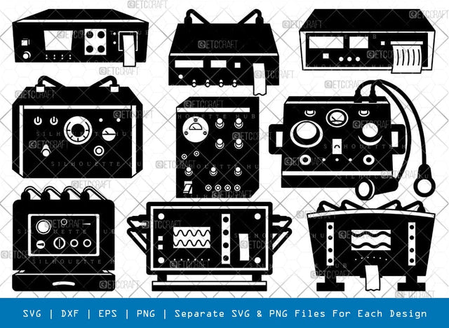 ECT Machine Silhouette, ECT Machine SVG, ECT Therapy Svg, Therapy Machine Svg, ECT Machine Bundle, SB00987 SVG ETC Craft 