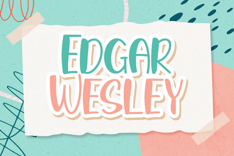 Edgar Wesley - Playful Display Font Font StringLabs 