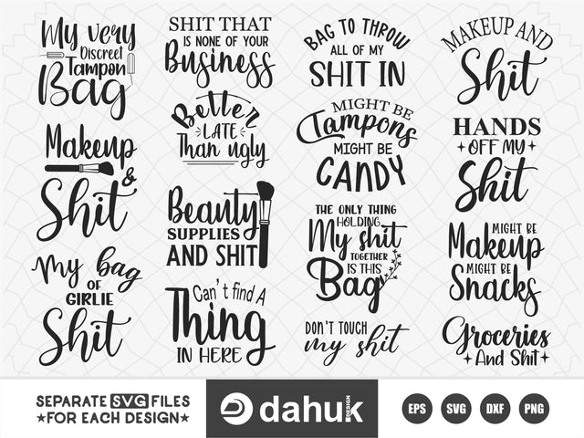 Edgy zipper tote sayings SVG, Edgy Quots Bags Svg, Tote Bag Svg, Edgy zipper Funny Saying Bundle, Zipper Bags Svg, Cosmatic Bag, SVG dahukdesign 