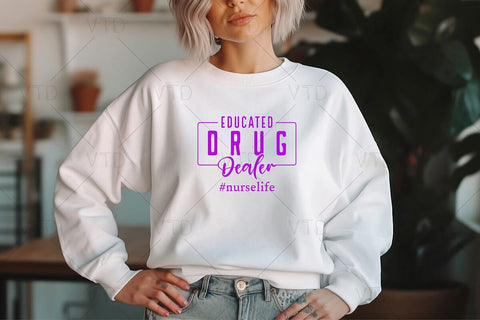 Educated Drug Dealer Svg Png Files, Funny Nurse Svg, Nurse life Svg, Pharmacist gift, Nurse Svg files for cricut SVG DesignDestine 