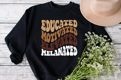 Educated Motivated Elevated Melanated Svg, Black History Svg, African American Svg, Black History Month, Melanin Svg, Black History Png SVG Fauz 