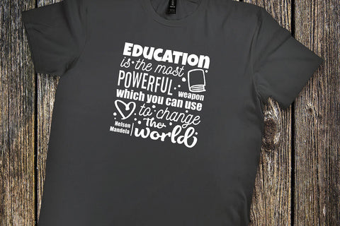 Education Is the Most Powerful Weapon SVG SVG VectorSVGdesign 