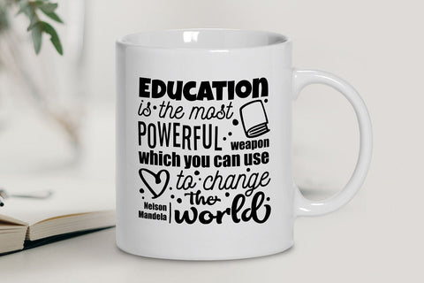 Education Is the Most Powerful Weapon SVG SVG VectorSVGdesign 