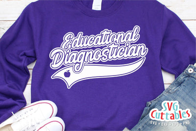 Educational Diagnostician svg - Teacher svg - Occupation - Swoosh - svg - dxf - eps - png - Cut File - Silhouette - Cricut - Digital File SVG Svg Cuttables 