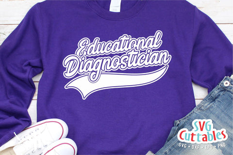 Educational Diagnostician svg - Teacher svg - Occupation - Swoosh - svg - dxf - eps - png - Cut File - Silhouette - Cricut - Digital File SVG Svg Cuttables 