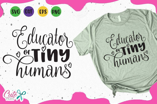 Educator of mini human Svg Cut File SVG Cute files 