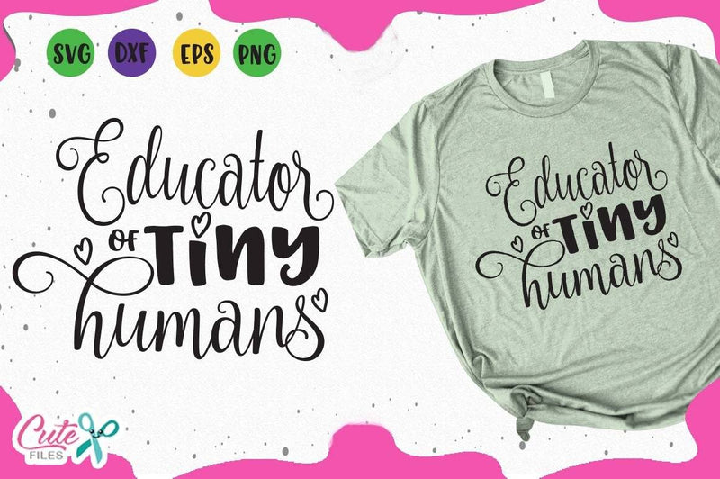 Educator of mini human Svg Cut File SVG Cute files 
