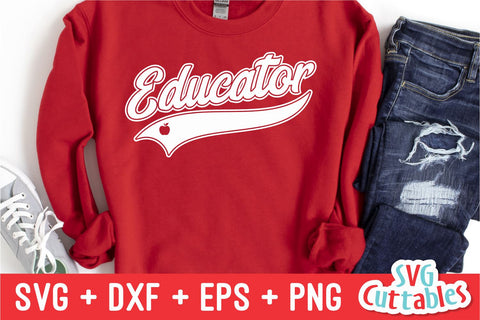 Educator svg - Teacher svg - Occupation - Swoosh - svg - dxf - eps - png - Cut File - Silhouette - Cricut - Digital Download SVG Svg Cuttables 