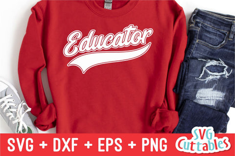 Educator svg - Teacher svg - Occupation - Swoosh - svg - dxf - eps - png - Cut File - Silhouette - Cricut - Digital Download SVG Svg Cuttables 