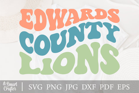 Edwards County Lions svg, Retro Lions svg, Custom Team svg, School Team Pride svg, Unisex Fit, Custom Colors, Custom Lions Team Tee SVG Fauz 