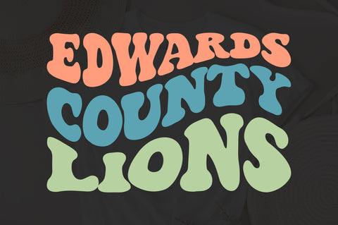Edwards County Lions svg, Retro Lions svg, Custom Team svg, School Team Pride svg, Unisex Fit, Custom Colors, Custom Lions Team Tee SVG Fauz 