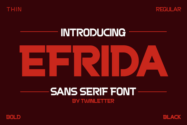 Efrida Font twinletter 