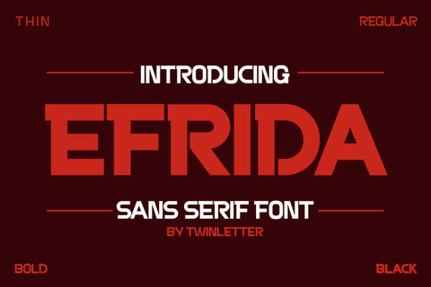 Efrida Font twinletter 