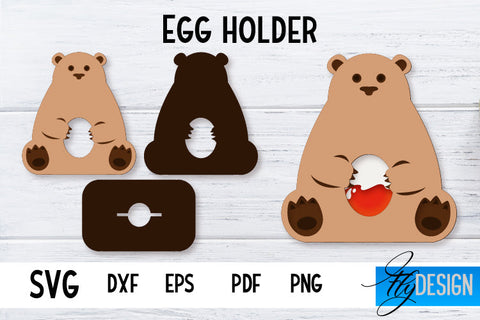 Egg Holder Bundle | Easter Egg Holder SVG | Baby Animals SVG SVG Fly Design 