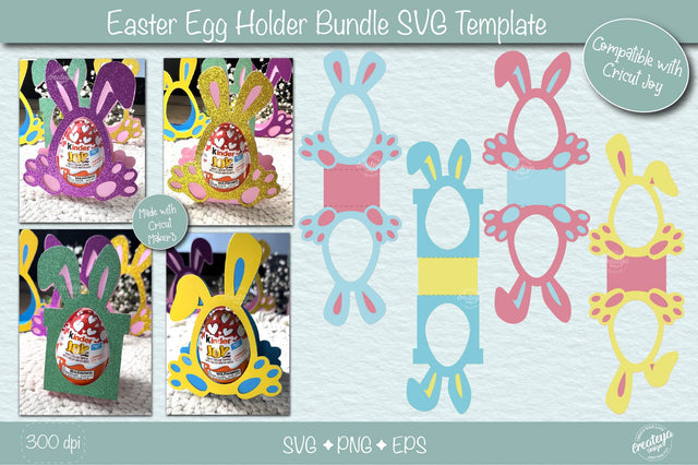 Egg holder bundle| Easter egg holder SVG| Easter bunny egg holder svg| Easter Treats SVG Createya Design 