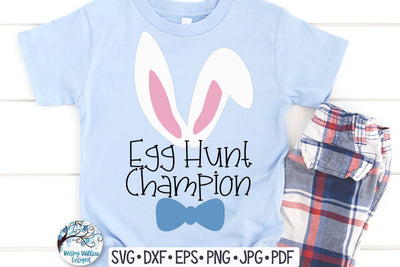 Egg Hunt Champion - Boy Bunny SVG Wispy Willow Designs 