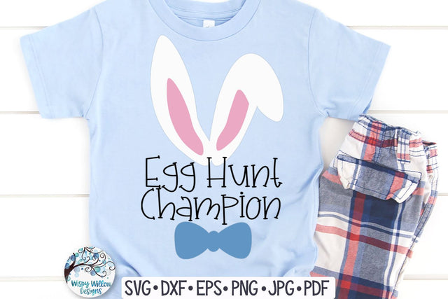 Egg Hunt Champion - Boy Bunny SVG Wispy Willow Designs 