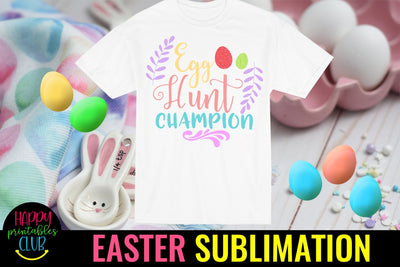 Egg Hunt Champion Sublimation PNG- Easter Sublimation PNG Sublimation Happy Printables Club 