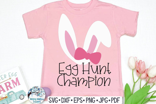 Egg Hunt Champion SVG - Girl Bunny SVG Wispy Willow Designs 