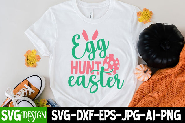 Egg Hunt Easter SVG Cut File, Happy Easter Sublimation PNG , Easter Day SVG Cut File SVG BlackCatsMedia 