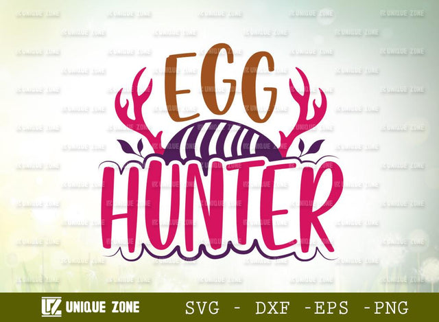 Egg Hunter | Happy Easter | Easter | Easter Bunny | Heart Shape | T-shirt Design SVG Unique Zone 