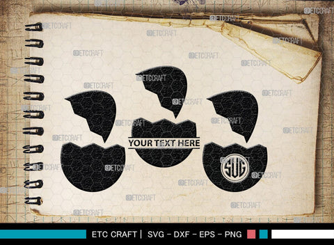 Egg Monogram, Egg Silhouette, Egg SVG, Broken Egg Svg, Omelet Svg, Morning Food Svg, Yolk Svg, SB00449 SVG ETC Craft 