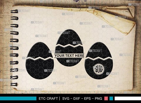 Egg Monogram, Egg Silhouette, Egg SVG, Broken Egg Svg, Omelet Svg, Morning Food Svg, Yolk Svg, SB00449 SVG ETC Craft 