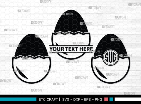 Egg Monogram, Egg Silhouette, Egg SVG, Broken Egg Svg, Omelet Svg, Morning Food Svg, Yolk Svg, SB00449 SVG ETC Craft 