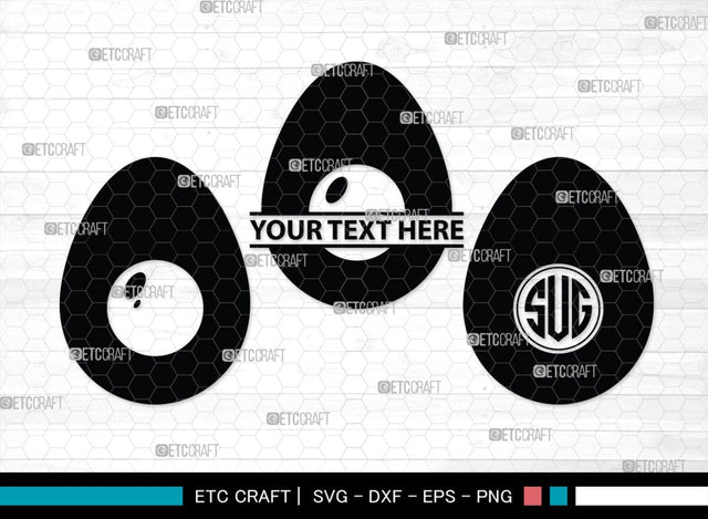 Egg Monogram, Egg Silhouette, Egg SVG, Broken Egg Svg, Omelet Svg, Morning Food Svg, Yolk Svg, SB00449 SVG ETC Craft 