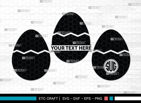 Egg Monogram, Egg Silhouette, Egg SVG, Broken Egg Svg, Omelet Svg, Morning Food Svg, Yolk Svg, SB00449 SVG ETC Craft 