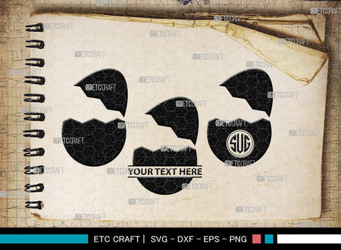 Egg Monogram, Egg Silhouette, Egg SVG, Broken Egg Svg, Omelet Svg, Morning Food Svg, Yolk Svg, SB00449 SVG ETC Craft 