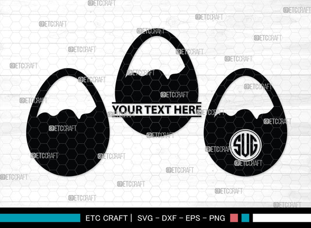 Egg Monogram, Egg Silhouette, Egg SVG, Broken Egg Svg, Omelet Svg, Morning Food Svg, Yolk Svg, SB00449 SVG ETC Craft 