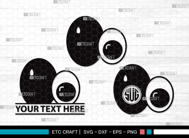 Egg Monogram SVG | Cracked Egg Svg | Sunny Side Svg | Fried Egg Svg | Egg Clipart SVG ETC Craft 