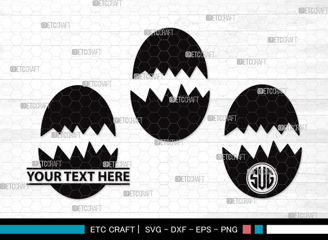 Egg Monogram SVG | Cracked Egg Svg | Sunny Side Svg | Fried Egg Svg | Egg Clipart SVG ETC Craft 
