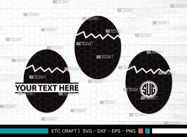 Egg Monogram SVG | Cracked Egg Svg | Sunny Side Svg | Fried Egg Svg | Egg Clipart SVG ETC Craft 