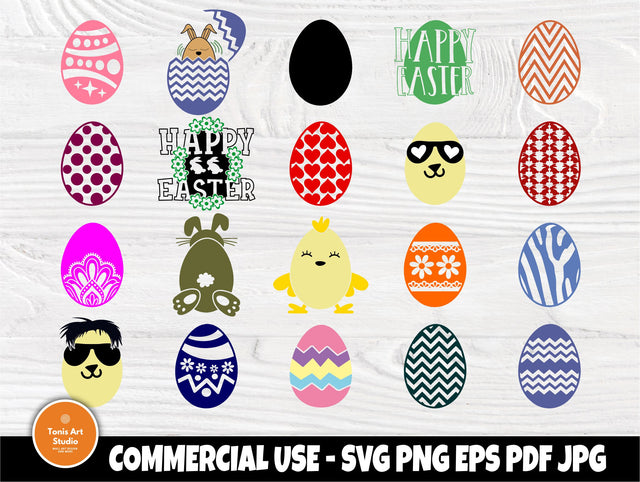 Egg SVG Bundle | Easter Eggs Svg | Egg Monogram Svg | Egg Silhouette | Eggs Clipart | Egg Cut Files | Cricut and Silhouette Files | Eggs Svg SVG TonisArtStudio 