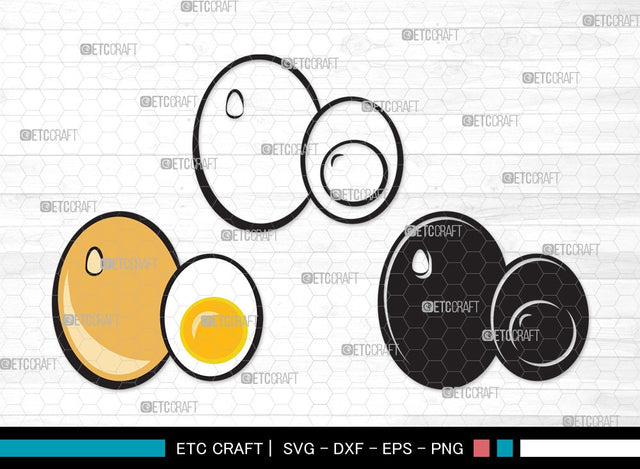 Egg SVG | Cracked Egg Svg | Sunny Side Svg | Fried Egg Svg | Egg Clipart SVG ETC Craft 