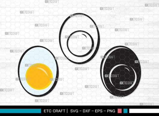 Egg SVG | Cracked Egg Svg | Sunny Side Svg | Fried Egg Svg | Egg Clipart SVG ETC Craft 