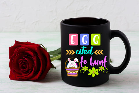 Eggcited to Hunt Sublimation Design I Easter Sublimation Sublimation Happy Printables Club 