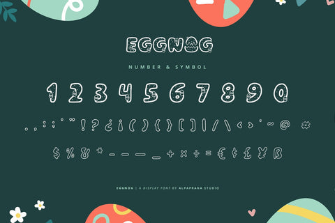 Eggnog - Display Font Font Alpaprana Studio 