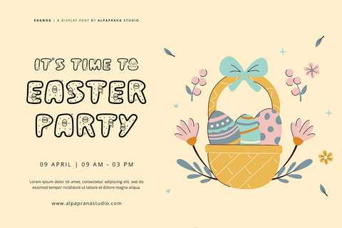 Eggnog - Display Font Font Alpaprana Studio 