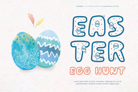 Eggnog - Display Font Font Alpaprana Studio 