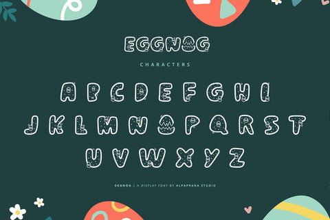 Eggnog - Display Font Font Alpaprana Studio 