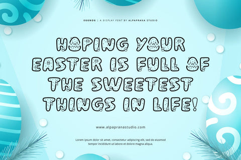 Eggnog - Display Font Font Alpaprana Studio 