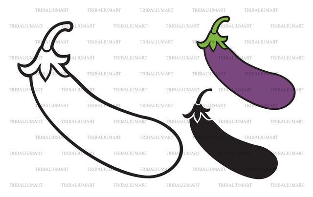 Eggplant vegetable SVG TribaliumArtSF 