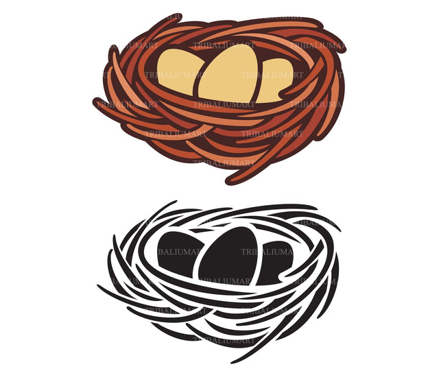 Eggs and nest SVG TribaliumArtSF 